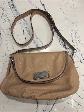 Marc by Marc Jacobs Leather Crossbody Bag in Beige